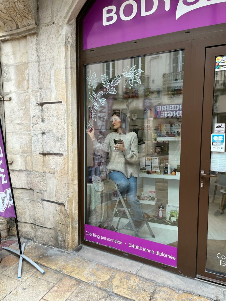 décoration vitrine Dijon