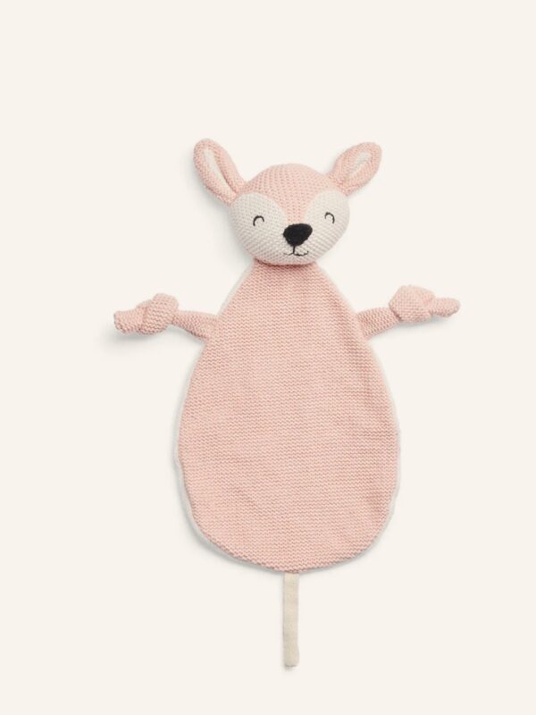 attache tétine renard rose