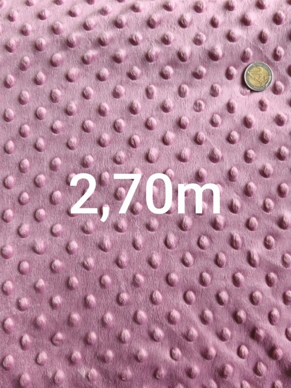 T3 minky vieux rose 2 mètres 70