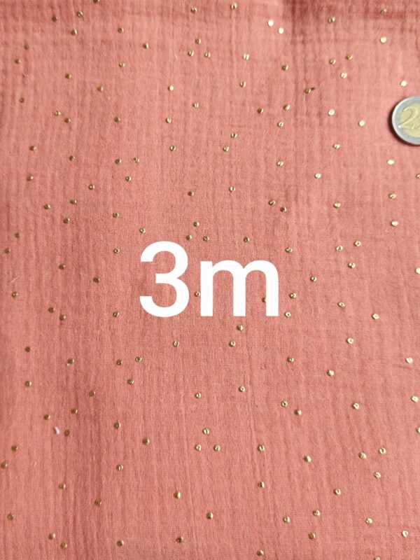 T4 double gaze terracotta pois or 3 mètres