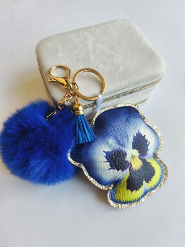 Porte Clé Pensée bleue