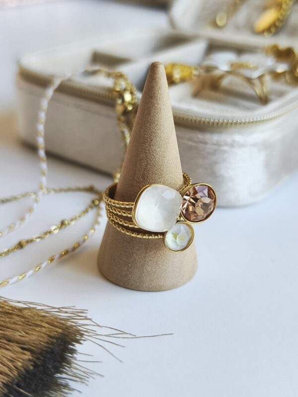 Bague Pierres naturelles Café Latte