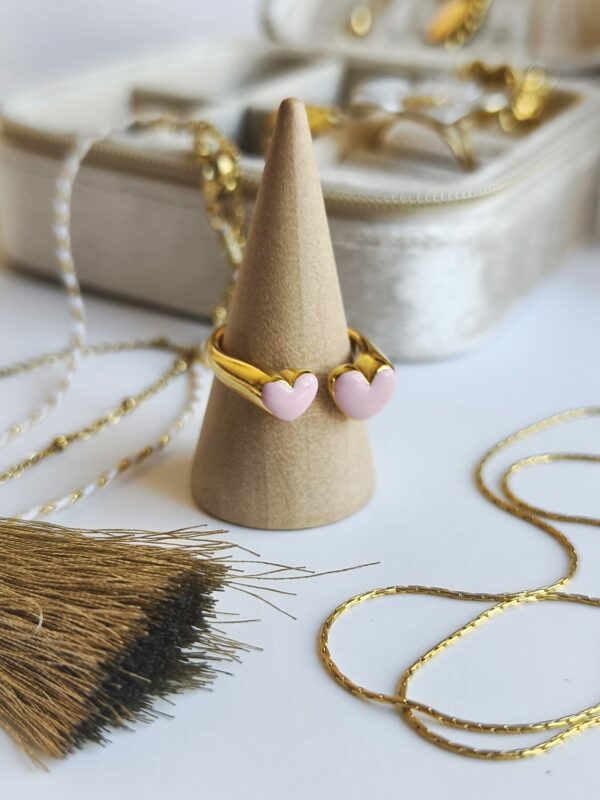 Bague Coeurs amoureux Rose