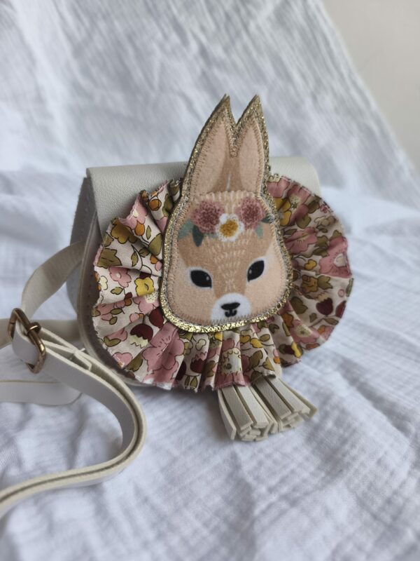 petit sac lapin fleuri