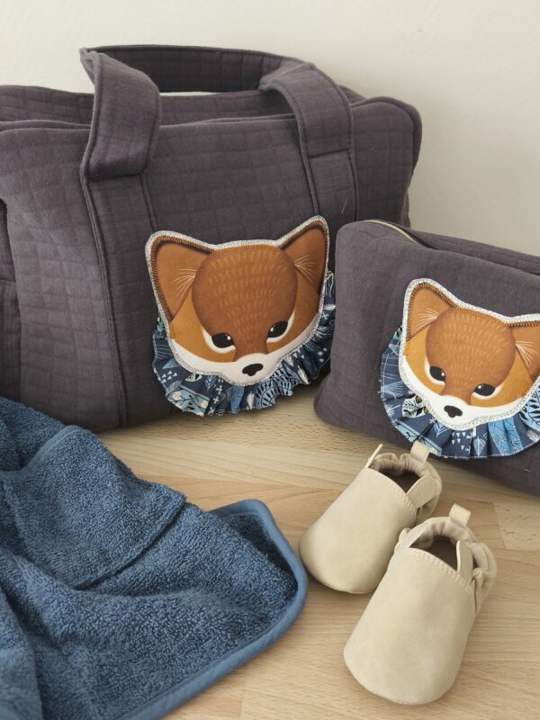 Sac à langer et trousse renard
