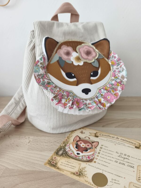 Sac maternelle renard fleuri