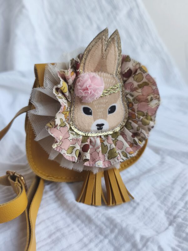 petit sac lapin pompon rose